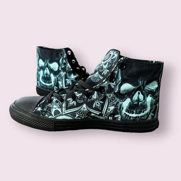 Raad Other - New Raad Skull Mandala High Top Sneakers Skater Urban Sz 10.5 M 12W
